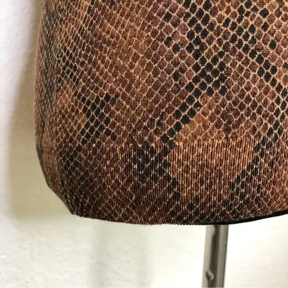 WHBM brown and black snakeskin python knit sweater top size Small - Picture 4 of 14